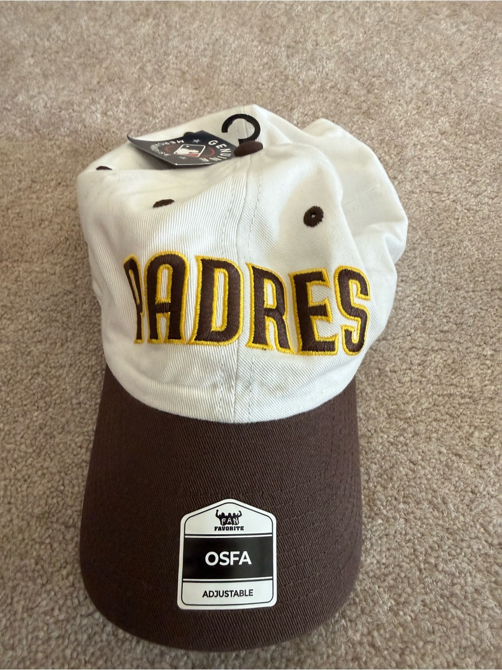 Genuine Merchandise White and Brown Baseball Hat